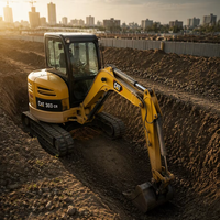 Mini-excavatrice d'occasion 303CR 303CCR 3 tonnes avec moteur Caterpillar, très demandée
