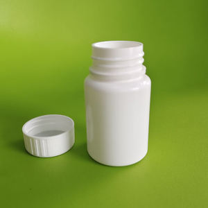 60ml <b>Empty</b> Round White HDPE <b>Plastic</b> Medicine & Supplements <b>Bottles</b> with Screw Cap and Screen Printing - Product Image 3