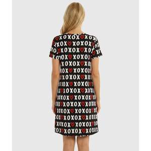 Camisón de viscosa de bambú de alta calidad para mujer, manga corta, cuello en V, vestido de dormir de corte clásico, camisones para mujer, conjuntos. - Product Image 4