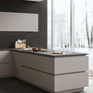 SANTOPOVA High Gloss Laminate Pull Out Home Furniture <b>Wall</b> Sink <b>Kitchen</b> <b>Cabinets</b> Usa with Glass Doors - Product Image 5
