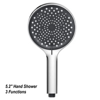 Stabilité de l'eau de pluie ABS chromé 3 fonctions douche à main