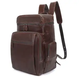 J.M.D yeni stil Vintage moda inek derisi erkek çantası Anti hırsızlık erkek deri sırt çantası erkekler seyahat çantası dizüstü sırt çantası erkek