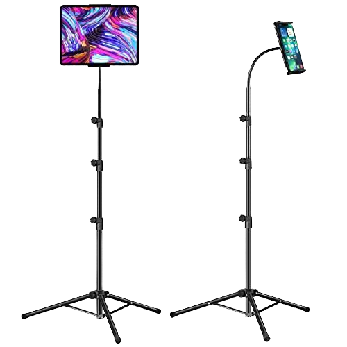 Adjustable Height 360 Degree Rotating Foldable Aluminium Tripod Stand with Stainless Steel Mount Mobile Phone Camera Holder