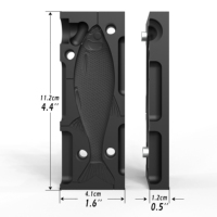 Moule à leurres souples en plastique, injection personnalisée, appât réaliste pour la pêche au bar, fabrication de matériel de pêche DIY, résistant à la chaleur