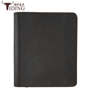 กระเป๋าเอกสารหนังวัวแท้ Tiding Business ขนาด A4 พร้อมช่องใส่แท็บเล็ต กระเป๋าจัดระเบียบสำนักงานแบบคลาสสิก สีน้ำตาลเข้ม - Product Image 5