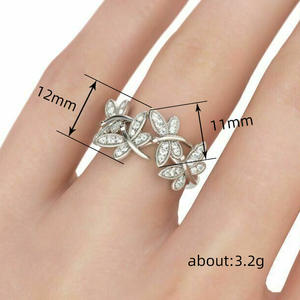 Q974 Anello in oro bianco con diamante taglio marquise, colore naturale G, gioielli romantici da fidanzamento da donna - Product Image 4