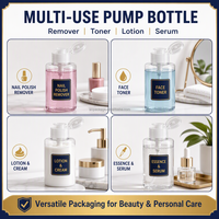 Botella de PET con Bomba Dosificadora para Loción de Aceites Esenciales, 150 ml, Dispensador con Pulverizador para Envase Cosmético de Plástico, Recargable y a Prueba de Fugas