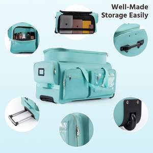 Free Sample Multiple Usage Travel Duffel Bag Large Size Duffel Bag Dance Bag Rolling <b>Carrier</b> with <b>Garment</b> Rack and Wheels - Product Image 5