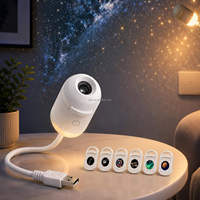 Projecteur d'étoiles mini 2-en-1 Galaxy, veilleuse ciel étoilé, lampe d'ambiance au design moderne et minimaliste, alimenté par USB pour chambre à coucher et sommeil