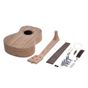 Ukelele Semiterminado de 23 Pulgadas, Ukelele de 26 Pulgadas, Madera de Caballo con Motas, Kit de Ukelele para Armar - Product Image 3