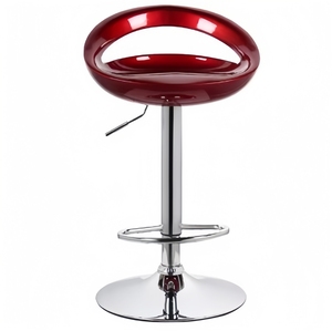 Taburete de <span class=keywords><strong>Bar</strong></span> Giratorio Ajustable de Plástico Negro Estilo Chino Moderno, Apto para Cocinas, Bares Domésticos y Restaurantes - Product Image 3
