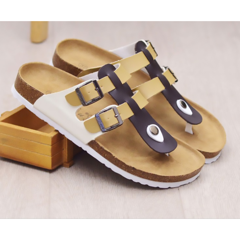 Infradito bianco-marroni