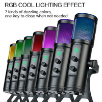 Großhandel USB-Kondensator mikrofon Profession elles Podcasting Mic Studio Aufnahme mikrofon RGB-Gaming-Mikrofon mit