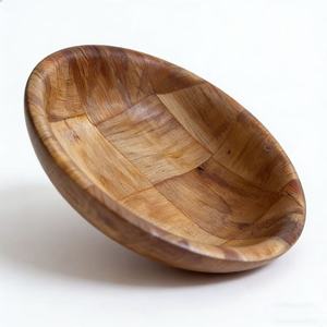 Eco-Friendly <b>Novelty</b> Polished Natural Small Wooden Bowls Serving Bowl <b>Candle</b> Display Prayer Dough Salad Fruit Decor Kitchenware - Product Image 4