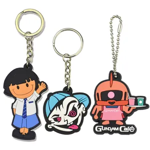 Personalized Custom 3d/2d Soft Pvc Keychain Logo Soft Rubber Keychains Silicone Keyring All Type of Customized Keychain