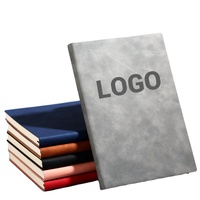 Carnet de notes en cuir souple A5 avec logo personnalisé imprimé, reliure cousue, pour une utilisation promotionnelle professionnelle