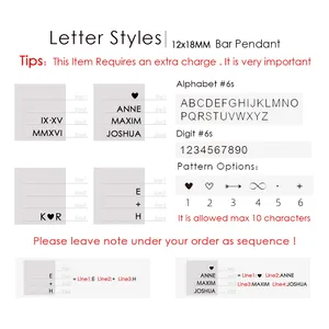 Collares <span class=keywords><strong>con</strong></span> Colgante Rectangular de Iniciales Personalizadas EManco, Joyería de Acero Inoxidable, Regalos para <span class=keywords><strong>Amigos</strong></span>, Dropshipping - Product Image 5