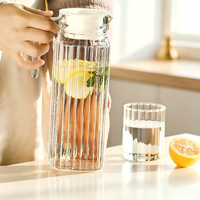 Carafe en verre grande capacité pour eau froide, théière en verre, pot à bec de canard pour eau bouillie froide, carafe à eau froide, pot à jus et bière