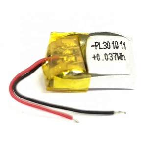 Batterie au lithium polymère rechargeable de petite taille 301012 35mAh 3.7V avec certification CE et circuit de protection pour écouteurs sans fil - Product Image 1