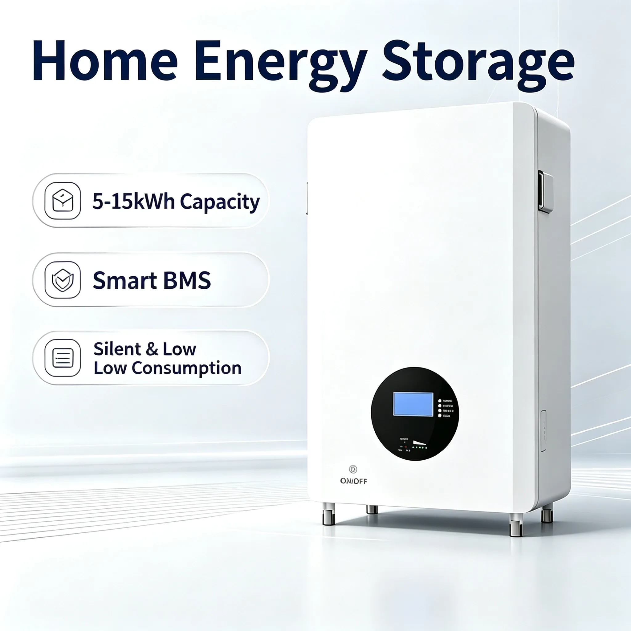 <strong>2026</strong> New Slim 48V LiFePO4 Powerwall <strong>Battery</strong> <strong>100Ah</strong> 200Ah 5kWh 10kWh Wall Mounted Hybrid Inverter Compatible Home ESS