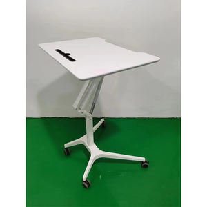 Bureau portable pour ordinateur portable, réglable en hauteur, en alliage d'aluminium et en acier, avec base mobile, pour usage commercial - Product Image 4