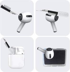 4 paires d'embouts d'oreille en silicone de remplacement pour <span class=keywords><strong>AirPods</strong></span> <span class=keywords><strong>Pro</strong></span> avec trous de <span class=keywords><strong>réduction</strong></span> du bruit, boîte d'emballage, stylo de nettoyage, XS/S/M/L, blanc et noir - Product Image 3