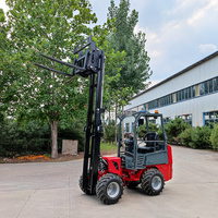 24 PS Knickgelenkter Diesel-Gabelstapler der Marke Taian, 4WD Mini-Gabelstapler für die Landwirtschaft mit Bienenstock-Gabelstaplerklemme
