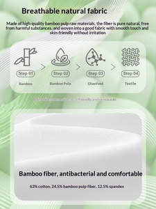 Men's <strong>Bamboo</strong> <strong>Fiber</strong> Cotton Crew Neck Short Sleeve Undershirt <strong>T-Shirt</strong> Cool Feeling Breathable Soft Eco-Friendly Moisture-Wicking - Product Image 3