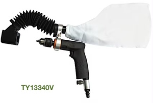 Perceuse pneumatique industrielle à aspiration centrale TY13845V, mandrin 5/16 pouces, 4500 tr/min, 0,45 CV, poignée pistolet, accessoire de collecte des poussières de perçage - Product Image 5