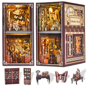 MOQ=1 Envío Directo Kit de <span class=keywords><strong>Casa</strong></span> de Muñecas de Madera - <span class=keywords><strong>Casa</strong></span> de Muñecas Personalizada con Muebles en Miniatura y Set de Rincón de Lectura DIY - Product Image 1