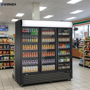 Réfrigérateur commercial à trois portes, refroidisseur vertical pour bouteilles, porte en verre, réfrigérateur pour boissons - Product Image 1