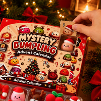 Calendrier de l'Avent de Noël : Boîte Mystère de Jouets Sensoriels Anti-Stress Squishy et Fidget à Presser