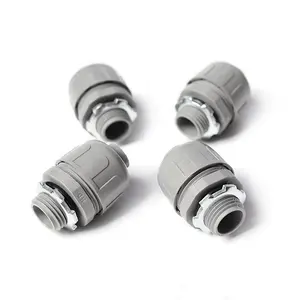 PVC Straight Nonmetallic Flex Conduit Fittings Liquid Tight Connectors