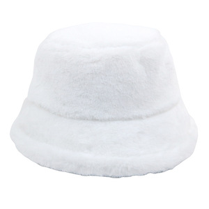 Chapeau Bob Hiver Doux en Fausse Fourrure pour Femme, Couleur Unie, Peluche, Chapeau de Pêcheur d'Extérieur, Chaud, en Polaire Teddy - Product Image 6
