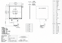 Écran LCD TFT IPS de 3,4 pouces, 480x480, interface MIPI carrée, module d'affichage pour applications industrielles embarquées, haute luminosité HD