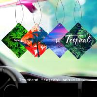 Vente en gros de parfum en papier suspendu pour voiture Cadeau promotionnel Sachet parfumé Pendentif carte d'aromathérapie Parfum longue durée Sac d'arôme