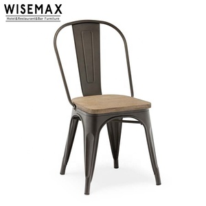 Retro venta al por mayor Vintage estilo apilable Diningl Cafe <span class=keywords><strong>Bistro</strong></span> de hierro Silla de Metal - Product Image 3