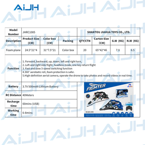 AiJH Mousse <span class=keywords><strong>EPP</strong></span> Avec Caméra <span class=keywords><strong>Avion</strong></span> <span class=keywords><strong>RC</strong></span> 360 ° Voltige Aviones Enregistrement Vidéos Vol Drone en temps réel avec Batteries <span class=keywords><strong>Avion</strong></span> <span class=keywords><strong>Rc</strong></span> - Product Image 5