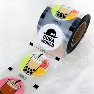 Film d'étanchéité pour gobelet à thé au lait en plastique facile à décoller personnalisé, rouleau de film plastique, impression de film plastique, film d'étanchéité pour gobelet pour gobelets en plastique Boba de 95 95 98 mm - Product Image 5
