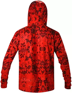 T-shirt de pêche unisexe grande taille à manches longues imprimé, en Spandex/Polyester, protection UV UPF50, anti-bactérien, camouflage, séchage rapide - Product Image 6