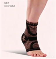 Manchon de compression pour cheville infusé au cuivre pour la course à pied, le basketball et la récupération des blessures sportives