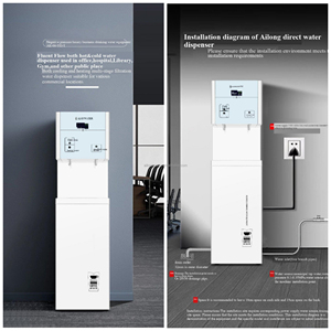 <span class=keywords><strong>Dispenser</strong></span> d'Acqua Elettrico a Doppio Rubinetto con Alloggiamento in Acciaio Inox, Efficiente Energeticamente per Riscaldamento e Raffreddamento, per Uso Esterno, Ufficio e Domestico - Product Image 5