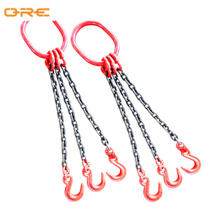 Aanpasbare Vierpoot Heavy Duty G80 Hijskettingsling 8Mm Kwaliteitsborging Staal Mangaan Roestvrijstalen Ijzeren Effen Afwerking - Product Image 2