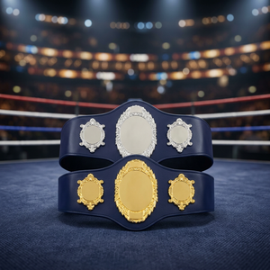 Custom Boxing Championship Belt Adult Size PU Material Durable Martial Arts Training Equipment Unisex Gold Silver Plated - Product Image 2