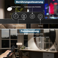 Lampe de bureau flexible 24W à 3 plis avec clip, LED, 5 modes d'éclairage, 5 niveaux de luminosité réglables, lampe de table flexible avec télécommande