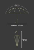 Parapluie à long manche 16 baleines, recouvert de cuir, coupe-vent, imperméable, droit, pour femmes d'affaires, vente en gros, usine chinoise