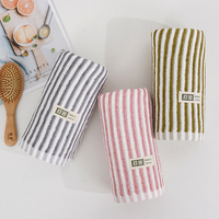 Serviette de bain en fibre de bambou à rayures, sans peluches, drap de bain doux pour la peau, serviette de plage très absorbante
