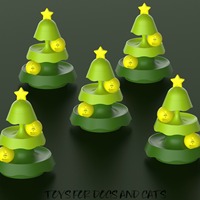 Nouvel arrivage Arbre de Noël 3 couches Track Toys Cat Turntable Fun Cat Light up Toys Pet Supplies Cataire Ball Toys