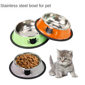 Cuenco redondo de acero inoxidable para gatos, tazón de comida para mascotas, precio de fábrica - Product Image 6