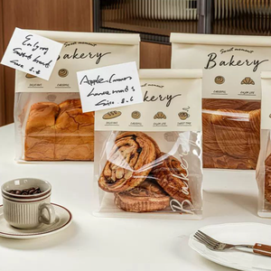 कस्टम मुद्रित इको फ्रेंडली इको फ्रेंडली छोटे बेकरी क्राफ्ट पेपर ब्राउन बैग के लिए ब्राउन बैग खिड़की के साथ - Product Image 5